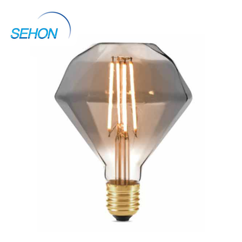 Chandelier Led Light Bulbs 110mm Diamond Clear/Smoked/Amber Glass Dimming 4W